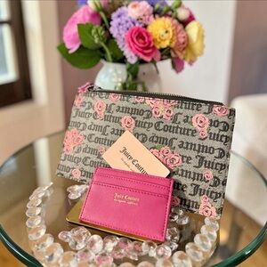 Juicy Couture Vibrant Pink Card Holder NWT